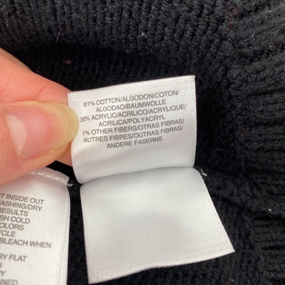 Anne Klein Red & Black Knit Sweater Color Block Gold Zippers Crewneck M - Picture 7 of 7